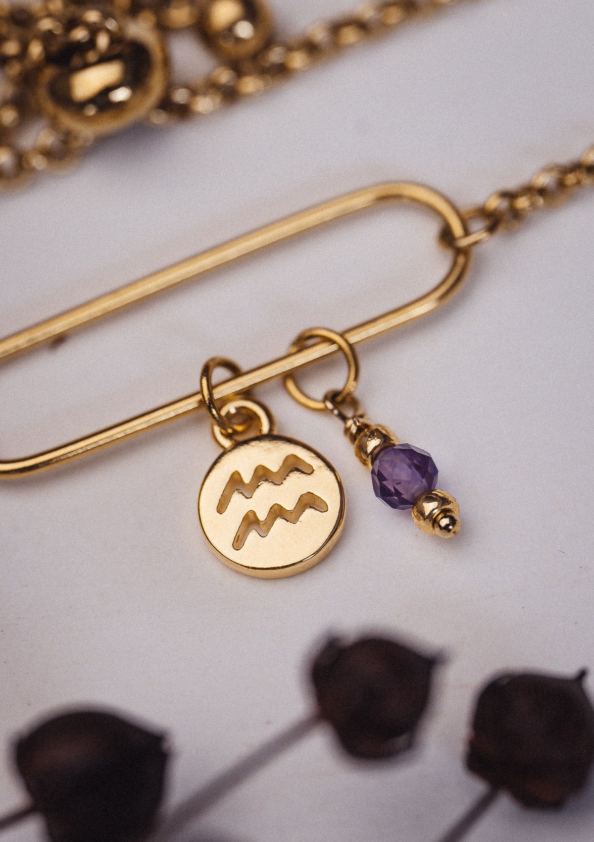 Bracelet Verseau et Améthyste - Astro
