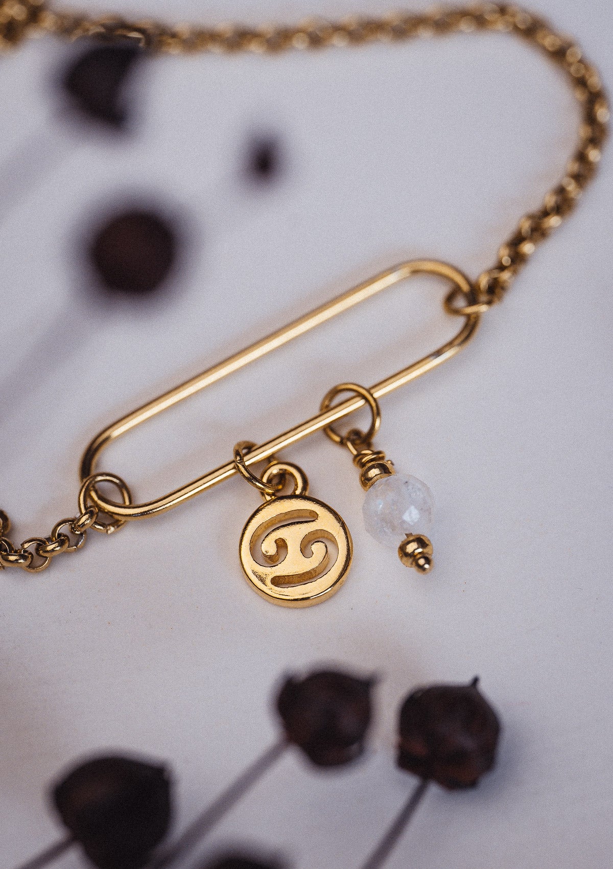Bracelet Cancer et Pierre de Lune - Astro