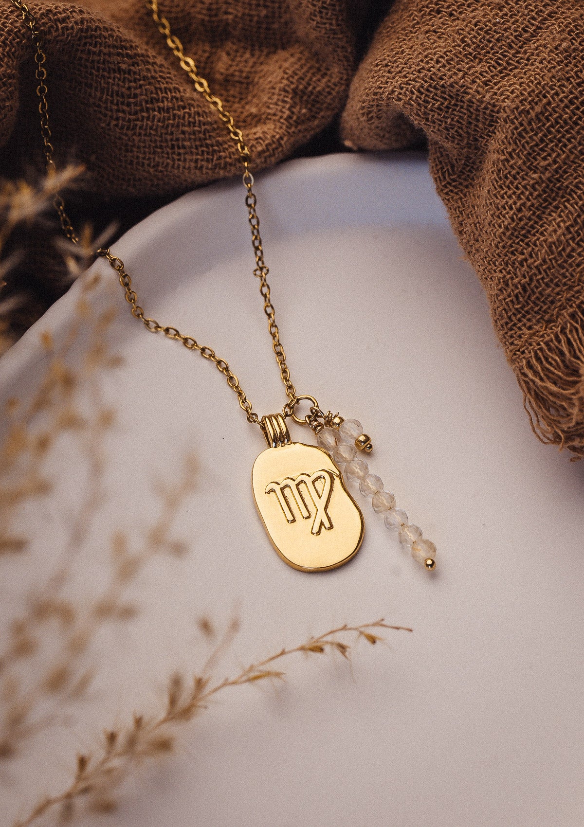 Collier Vierge et Citrine - Astro