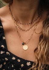 Collier Perles Noires Résine - Nouveau Classique