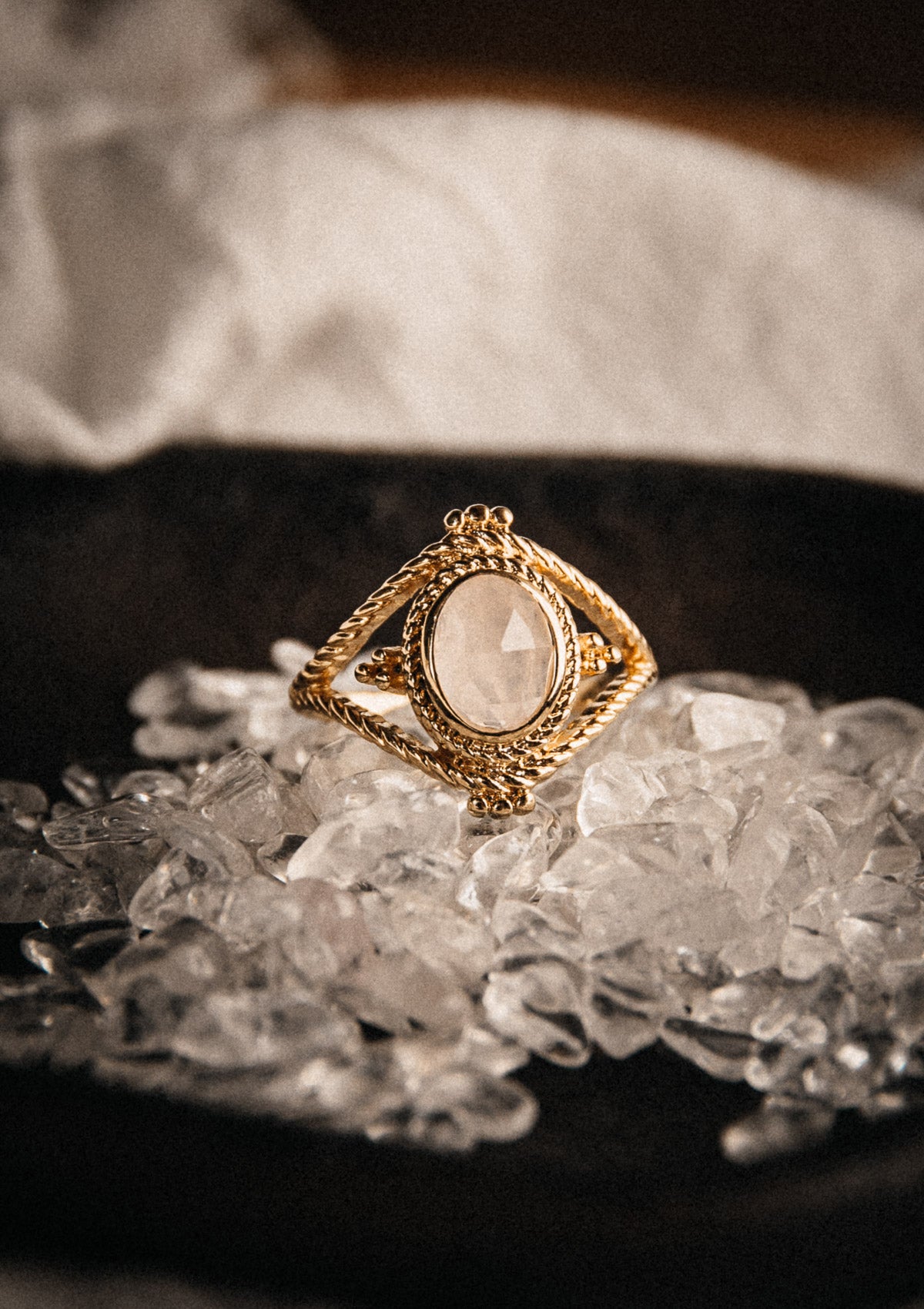 Bague Quartz Rose - Douceur Éclairée