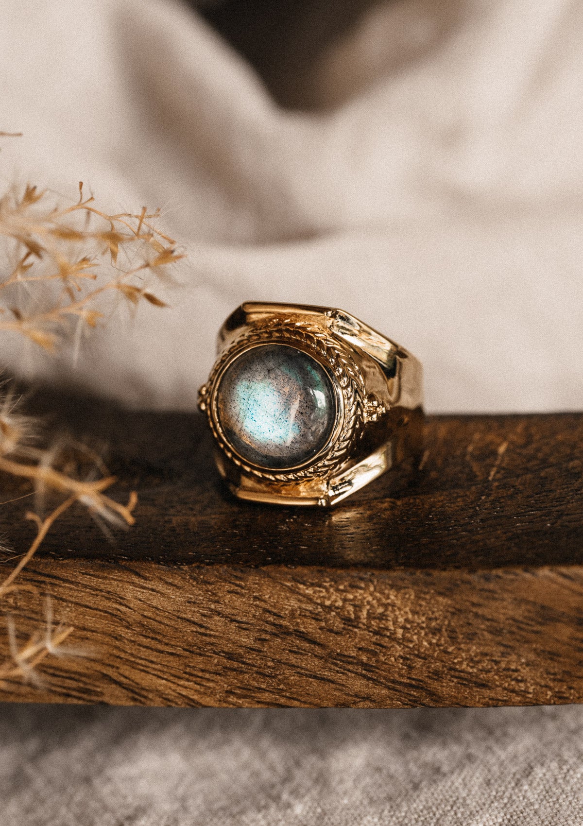 Bague Labradorite Bohème - Lumière Céleste