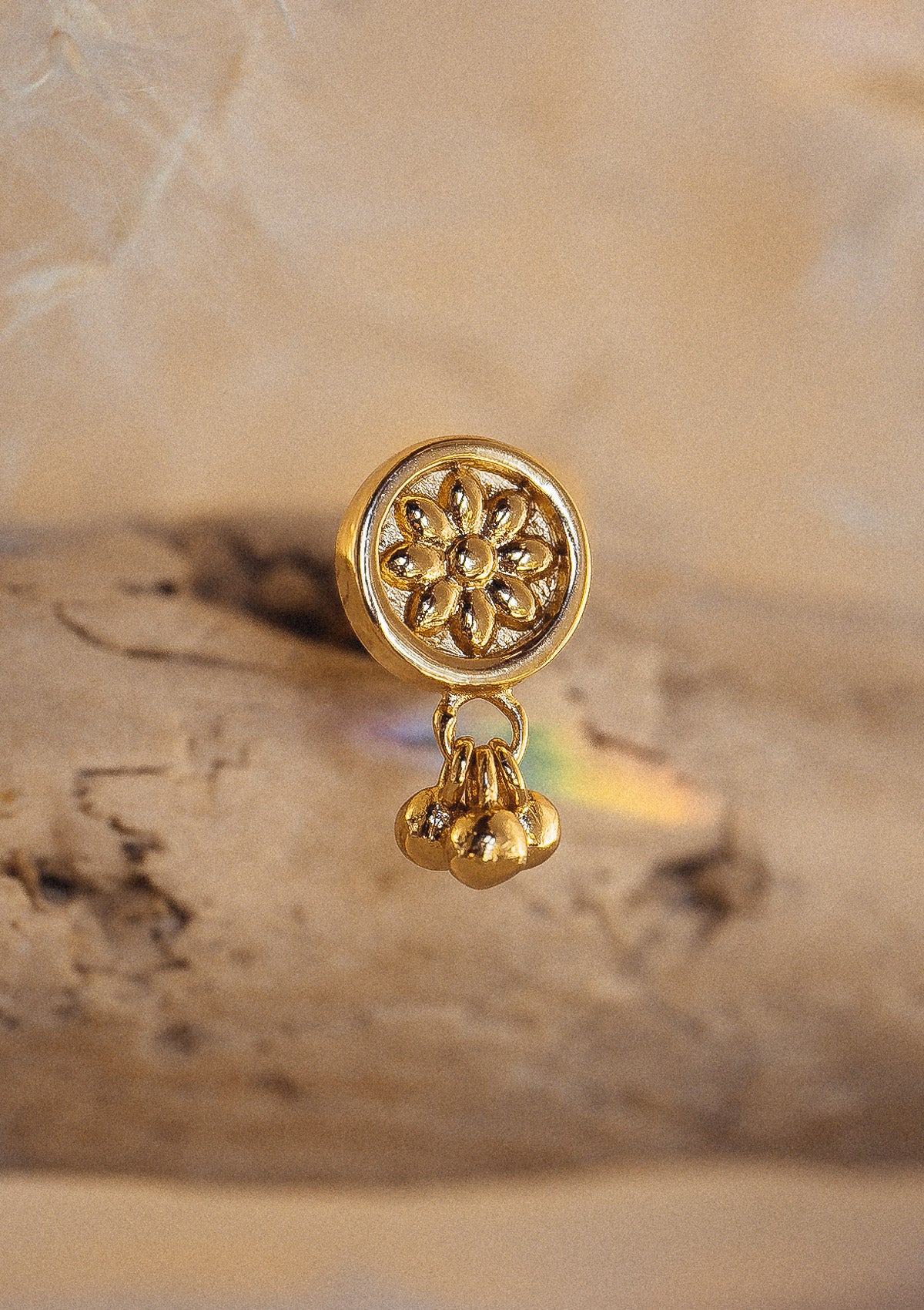 Boucle d’Oreille grelots - Fleur Lumineuse (Vendue à l'unité)