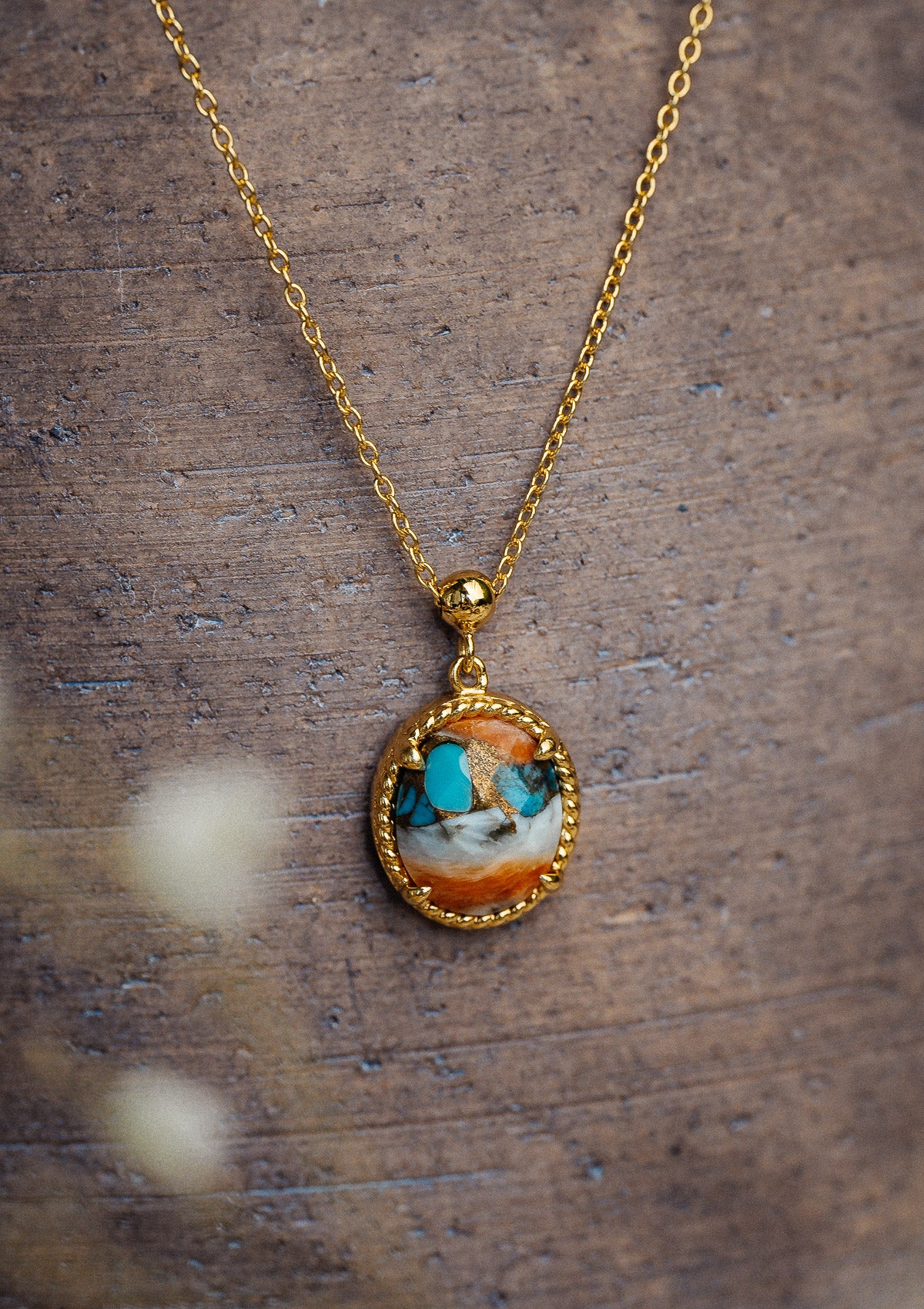 Bague Nacre Cuivre Turquoise – Oyster copper turquoise 