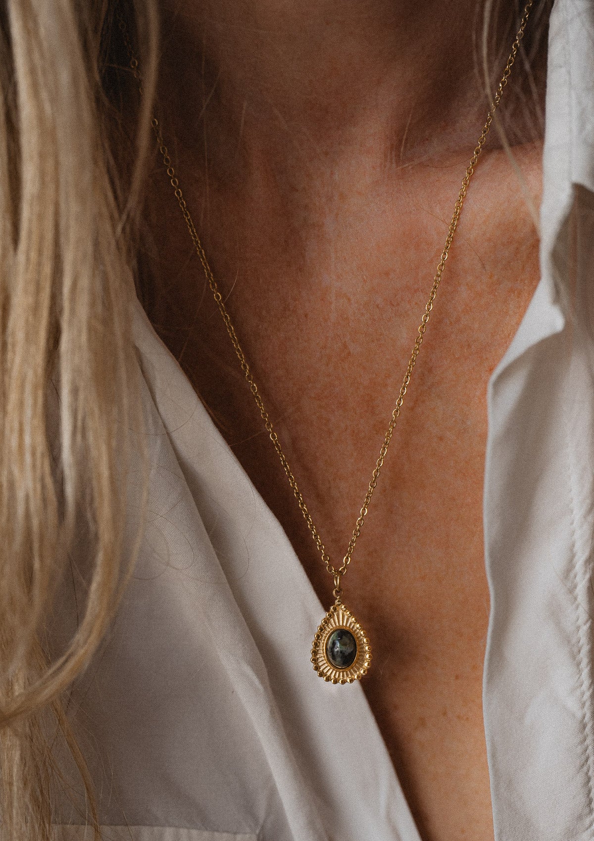 Collier Jaspe Africain - Goutte Terrestre