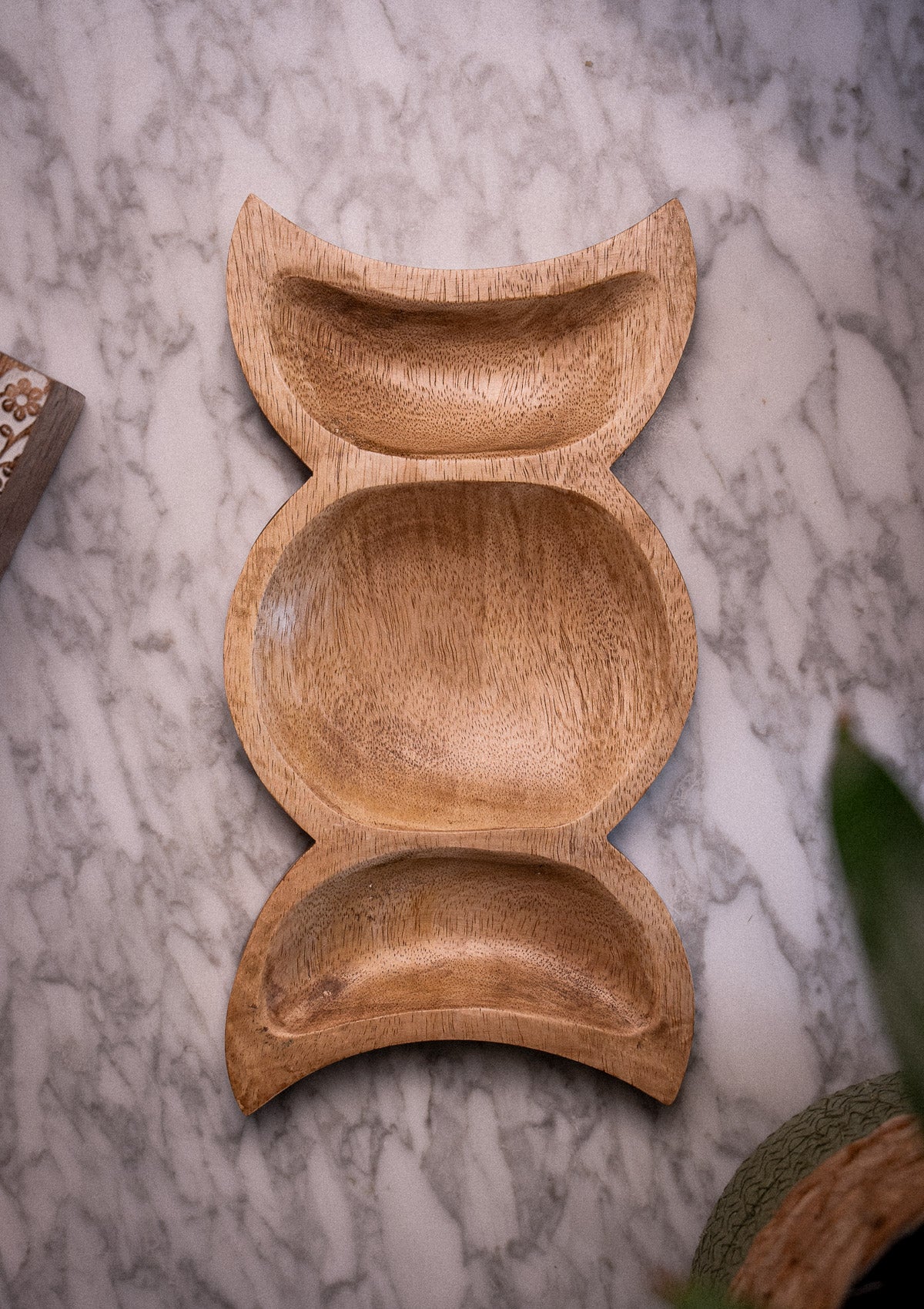 Coupelle Triple Lune – Bois de Manguier