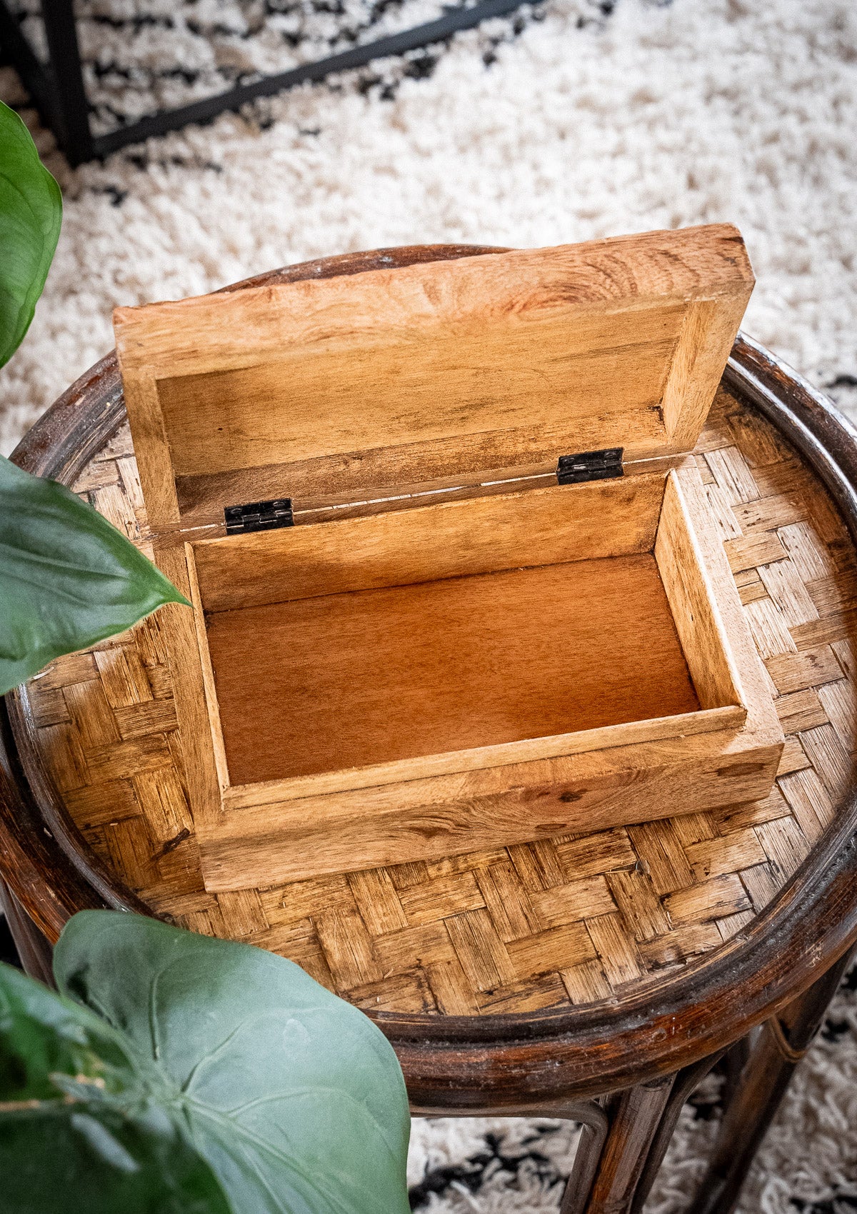 Boîte Bois de Manguier – Fleur de Vie