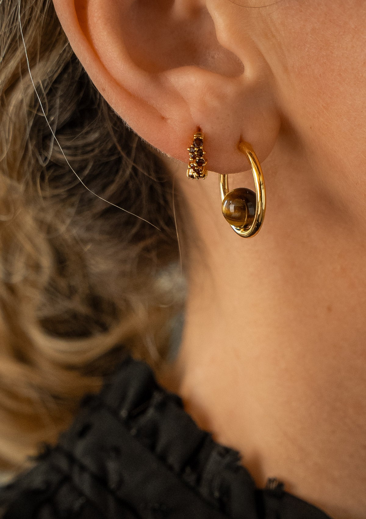 Créoles Œil de Tigre – Révèle ta Force