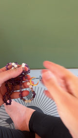 Collier Mala Améthyste et Pierre de Lune - Abondance en Toute Chose
