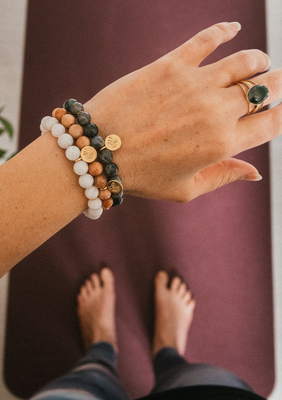 Bracelet Mala Pierre de Soleil - Rayon de Lumière