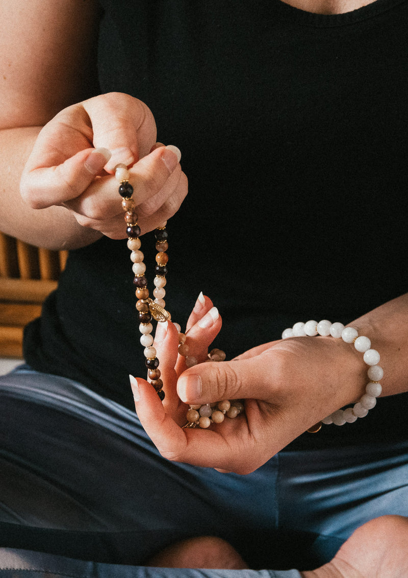 Bracelet Mala Pierre de Lune - Déesse de la Lune