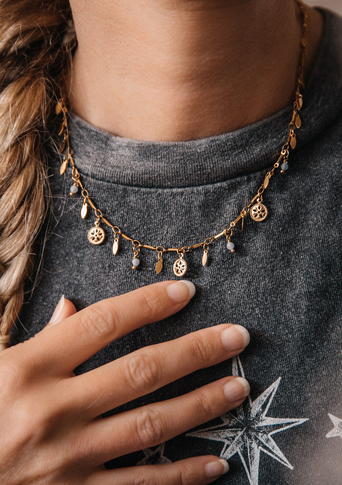 Collier Angélite - Confiance Sereine