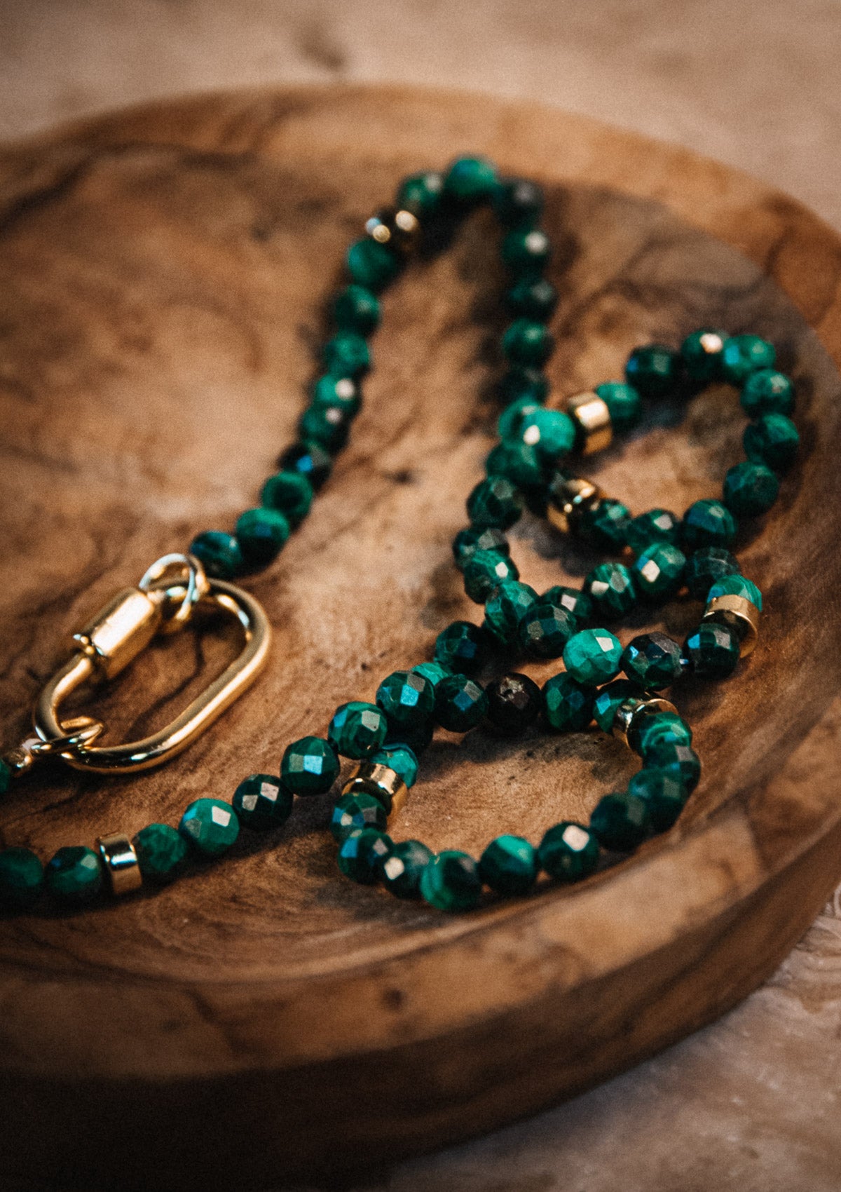 Collier Mousqueton Malachite - Renaissance