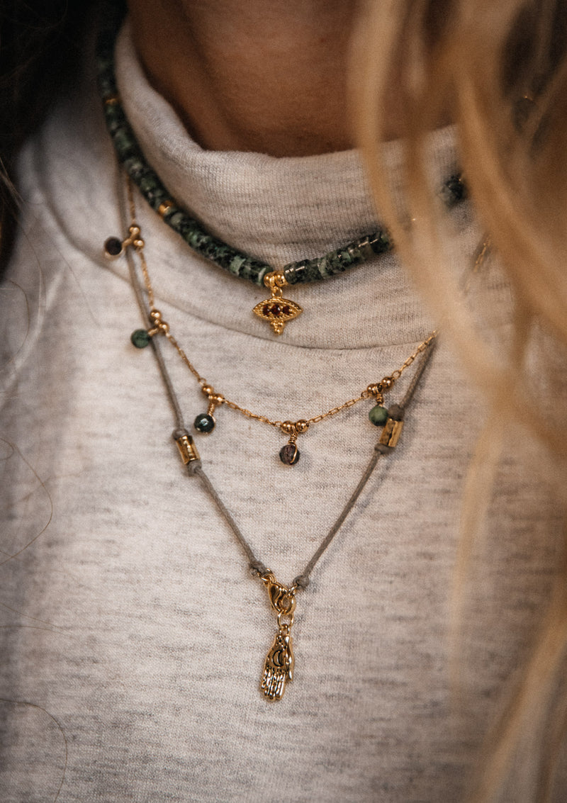 Collier Rubis Zoisite et Grenat - Curiosité