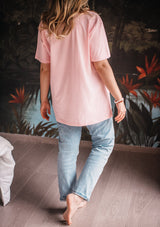 T-SHIRT FEMME ROSE - INNER PEACE - COTON 100% BIO