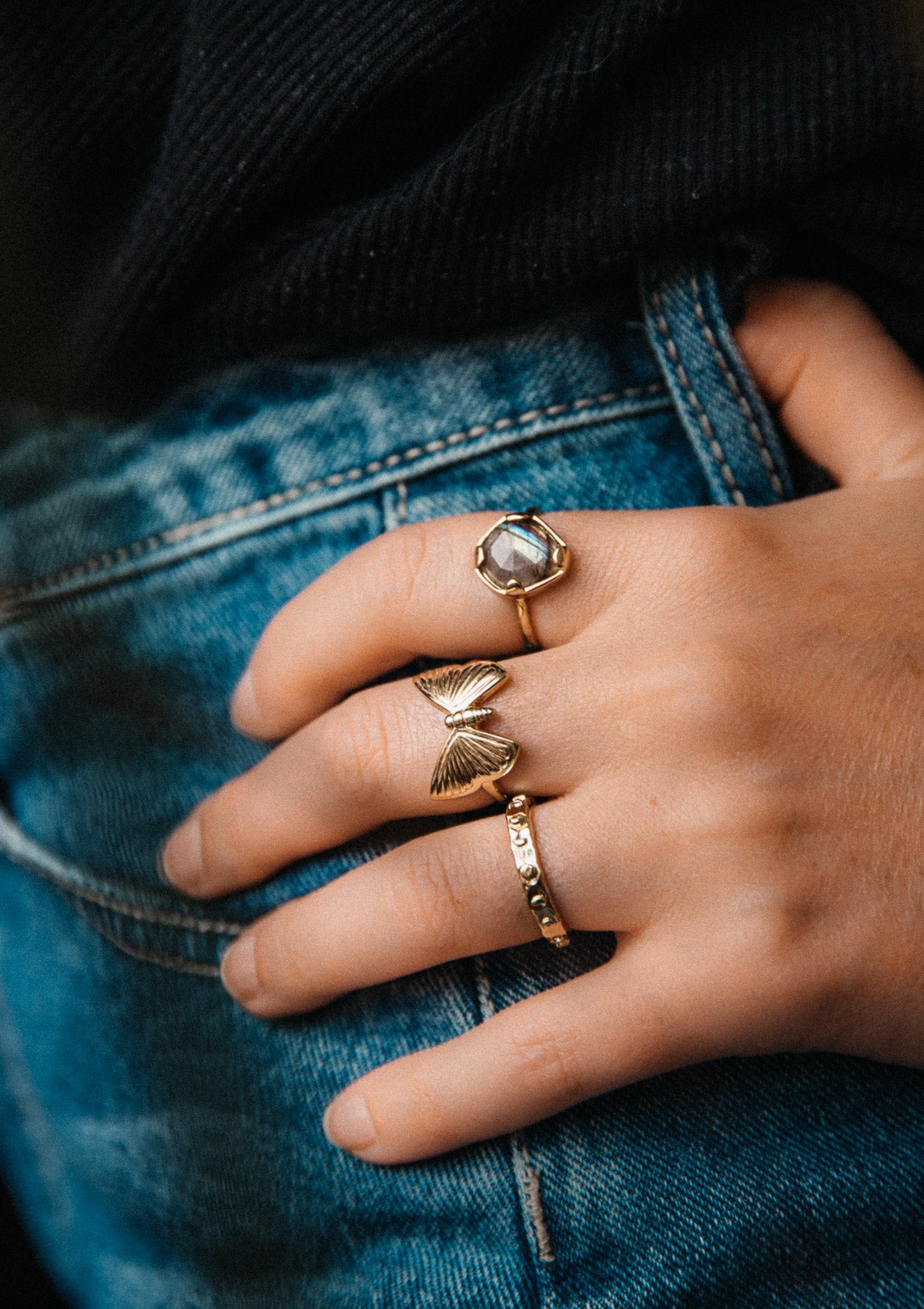 Bague Labradorite - Organic