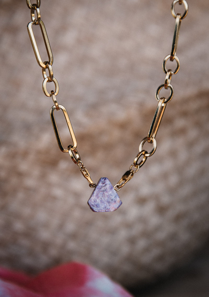 Choker Charoïte - Perspective Eclairée