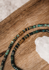 Bracelet perles Heishi Turquoise Agate Mousse