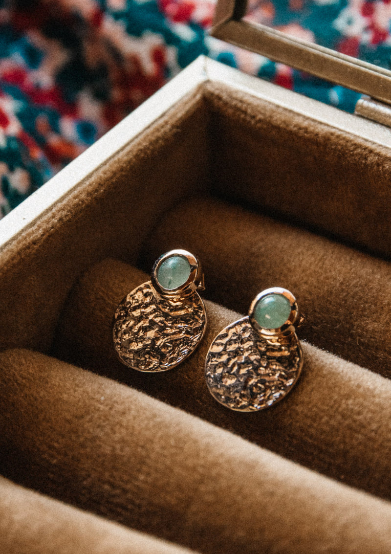 Boucles d'oreilles Aventurine - Réussite Capturée