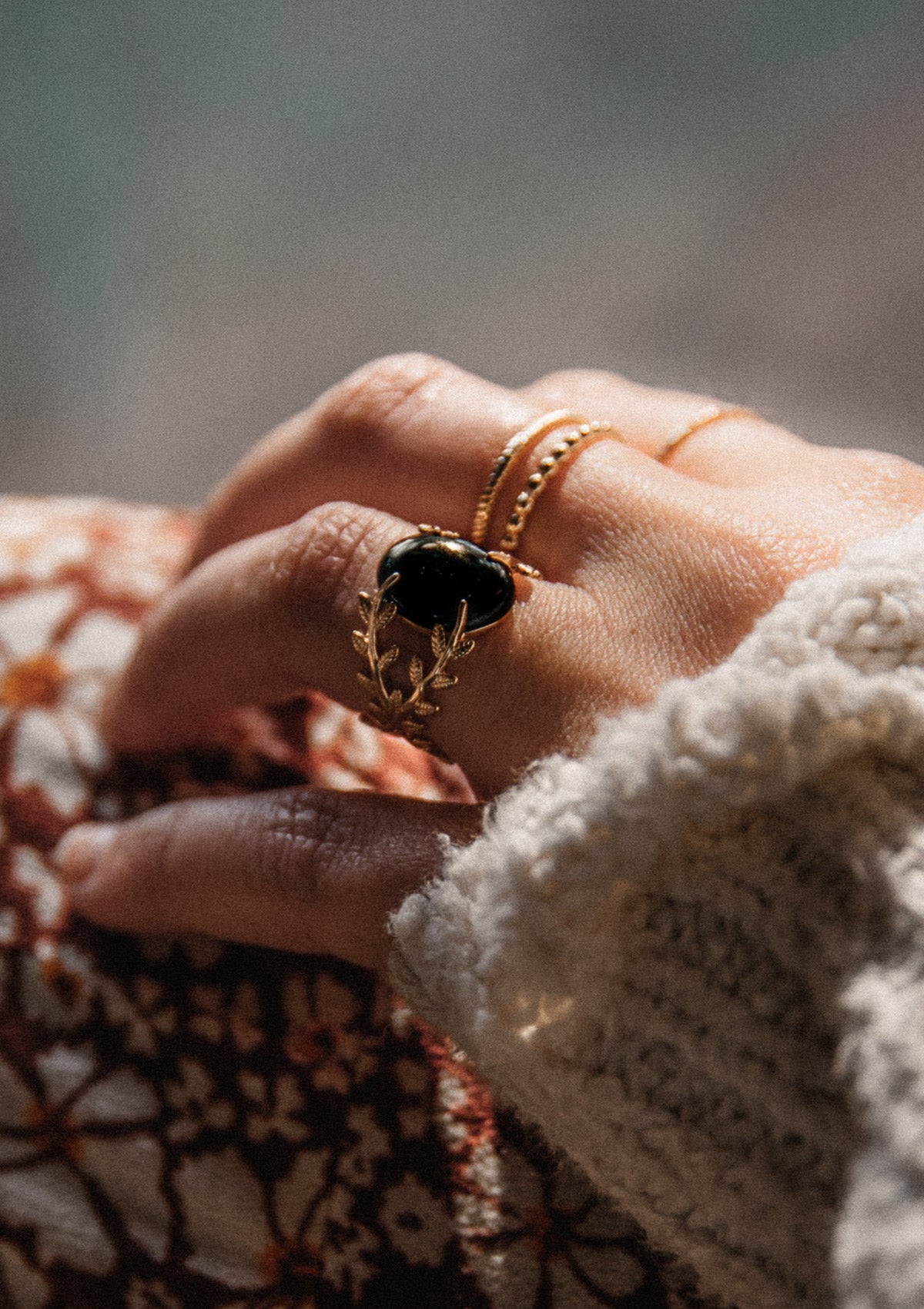 Bague Agate noire - Renouveau