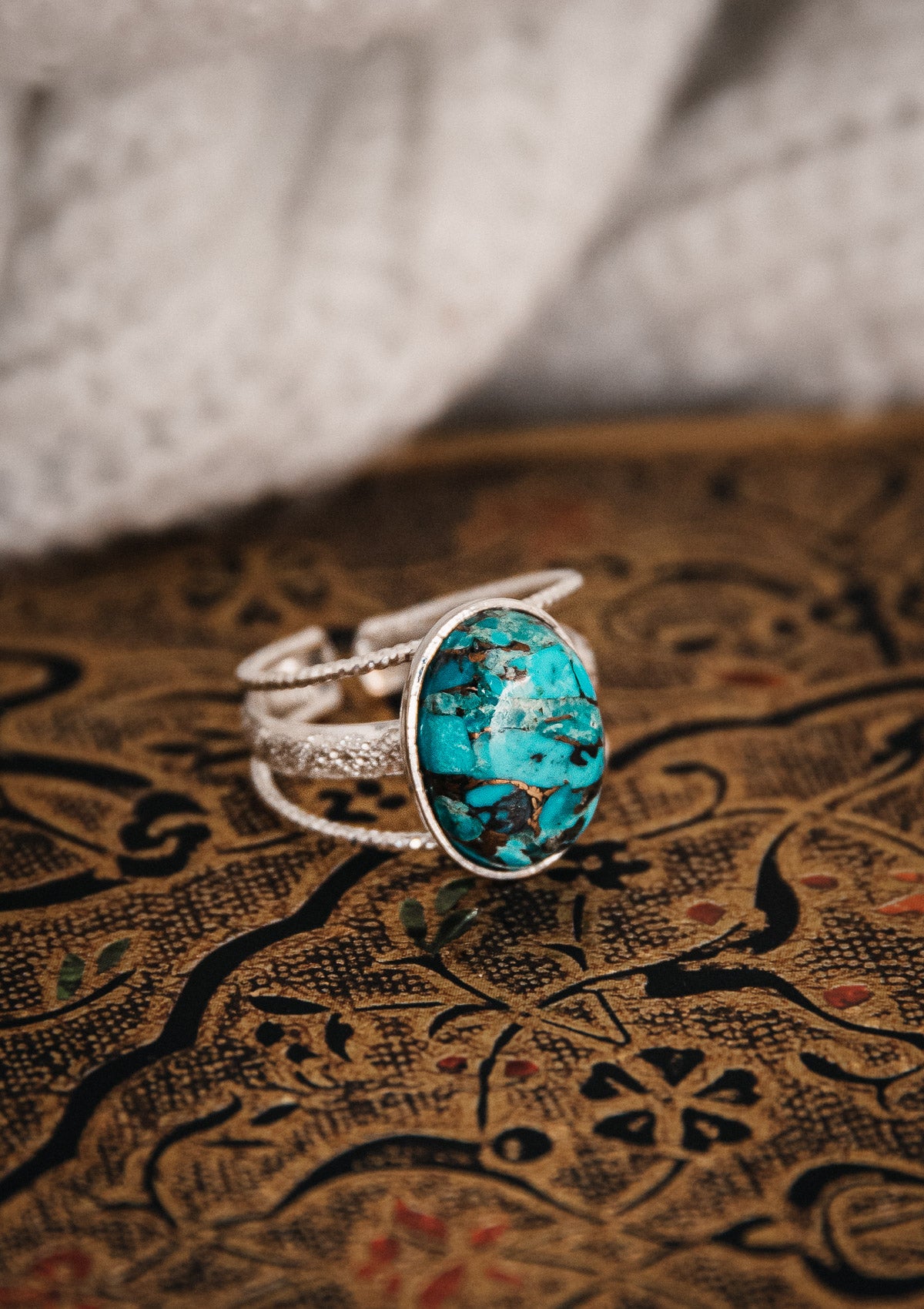 Bague Turquoise argent - Guérison Divine