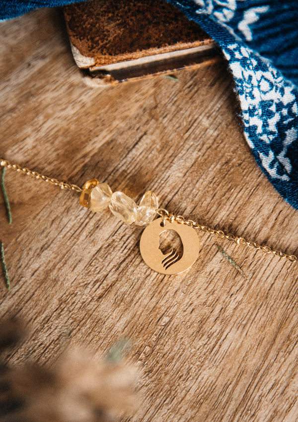 Bracelet Astro et Pierre de Naissance - Vierge Citrine