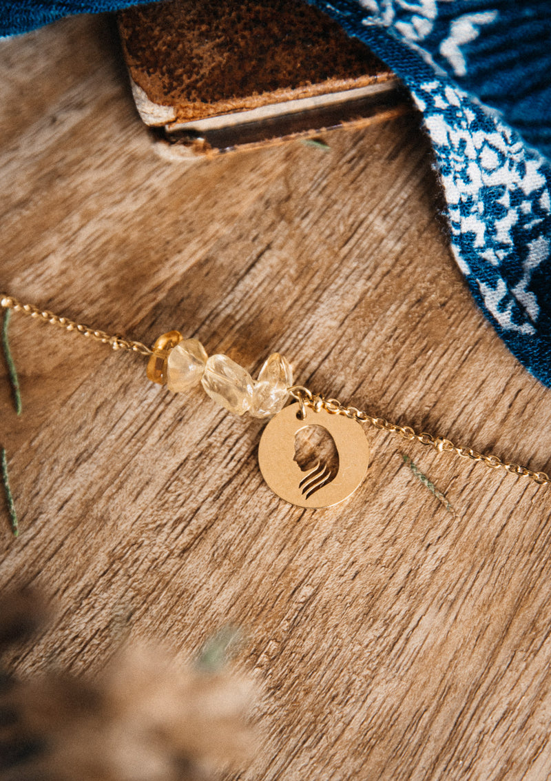 Bracelet Astro et Pierre de Naissance - Vierge Citrine