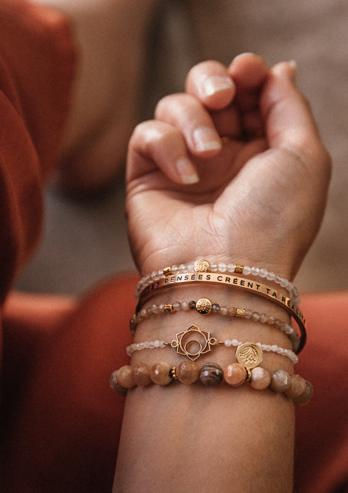 Bracelet Mala Pierre de Soleil - Rayon de Lumière