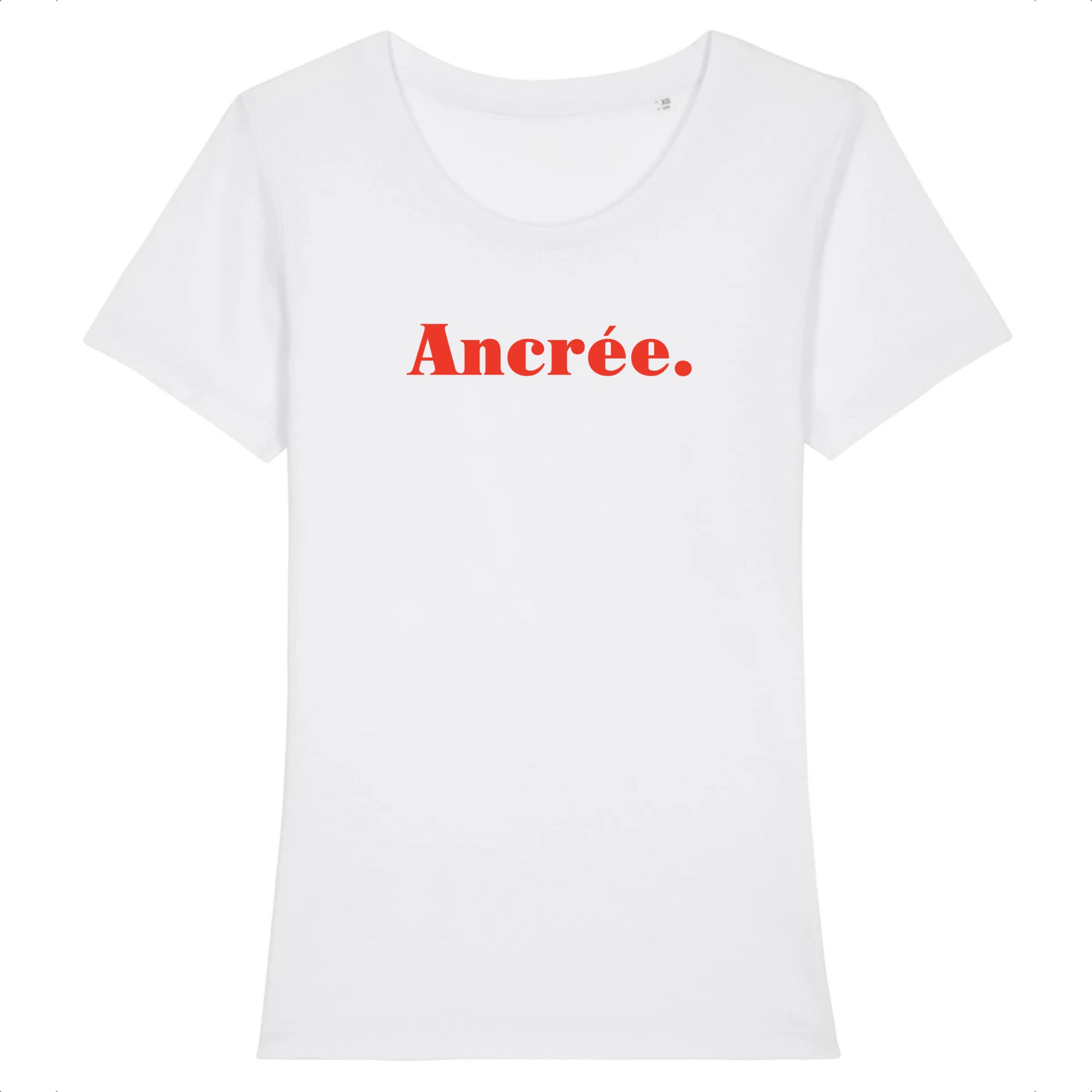 T-shirt Femme blanc - Ancrée - Coton 100% Bio