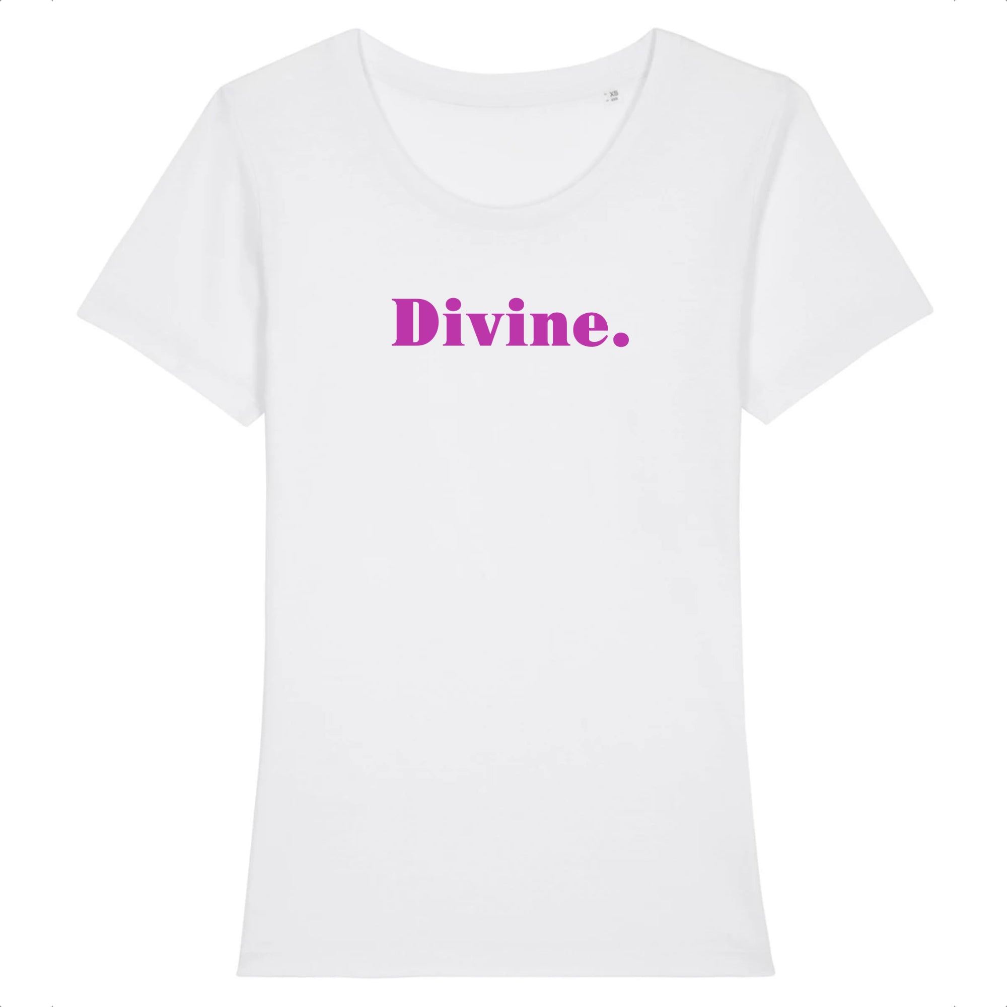 T-shirt Femme blanc - Divine - Coton 100% Bio