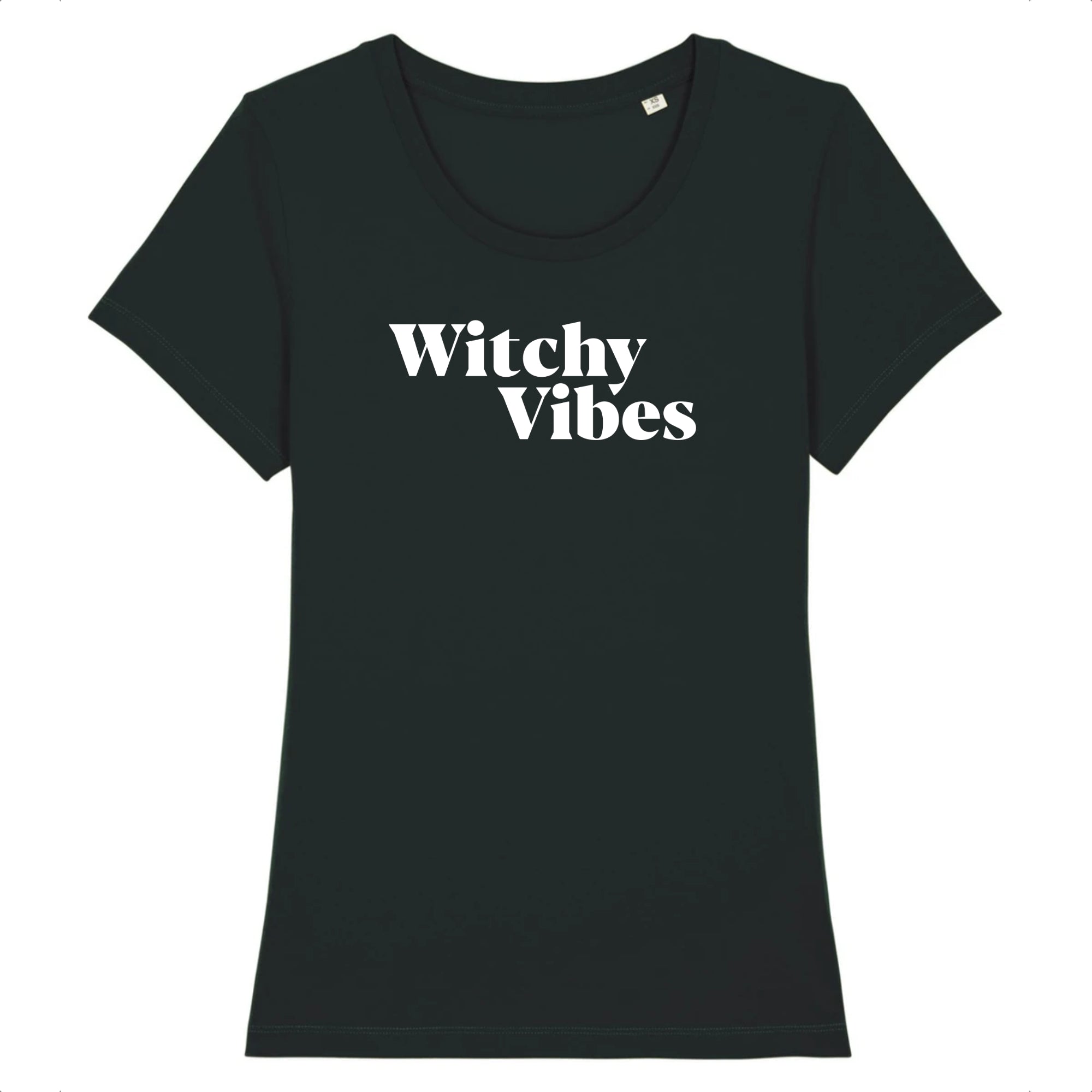 T-shirt Femme noir - Witchy Vibes - Coton 100% Bio